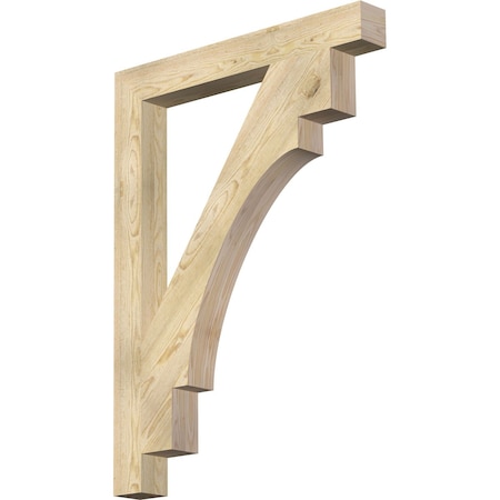 Ekena Millwork Merced Block Rough Sawn Bracket, Douglas Fir, 4"W x 34"D x 46"H BKT04X34X46MRC05RDF